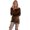 Coffee, variant on Women's Casual Long Sleeve Pullover Sweater Soft Comfortable Solid Knit Blouse Tops for Everyday Wear