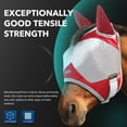 thumbnail image 3 of Maskology Horse Fly Mask Standard with Ears UV Protection for Horse Red (M; Cob), 3 of 6