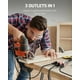 thumbnail image 4 of Cable de extensión DEWENWILS de 2 pies, calibre 12/3, 3 salidas STW 15 A UL, 4 of 7