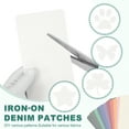 thumbnail image 4 of Uxcell 12Pcs Denim Iron on Patches for Clothes Denim Patches Iron on White, 4 of 6