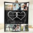 thumbnail image 4 of Personalised Blanket 76x100cm,Custom Blanket with Words Picture Collage Customized Blankets,Birthday Xmas Souvenir Gifts Personalized Throw for Father, Mom, Kids, Dogs, Friends or Lover, 4 of 6