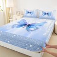 thumbnail image 3 of Castle Fairy Flying Butterfly 4 Pieces Queen Sheet Sets for Teens Women Girls Boys,Abstract Splash Glitter Ultra Soft Flat Sheet,Romantic Ombre Queen Fitted Sheet,Ultra Soft Home Decor, 3 of 7