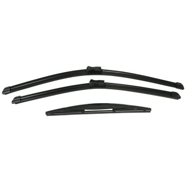 Unique Bargains 3 Pcs 24" 21" 12" Front Rear Windshield Wiper Blade Set Fit for Buick Enclave with Top-Lock Black
