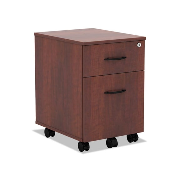 Alera 2 Drawers Vertical Lockable Filing Cabinet, Cherry
