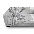 thumbnail image 3 of Mystic Soft Flannel Fleece Throw Blanket, Dreamcatcher Feathers with Sun and Moon Inside Cosmos Image, Cozy Plush for Indoor and Outdoor Use, 70" x 90", Black White, by Ambesonne, 3 of 6