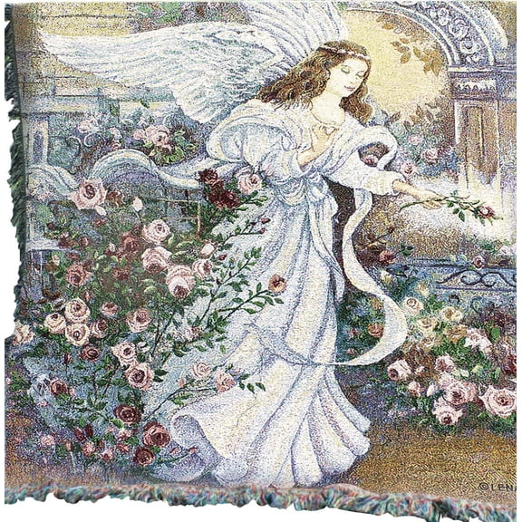Manual Inspirational Collection Angel of Love Tapestry Throw 50 x 60 Inch