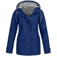 thumbnail image 3 of Chubasquero impermeable con capucha y cortavientos - Azul Marino, 3 of 4