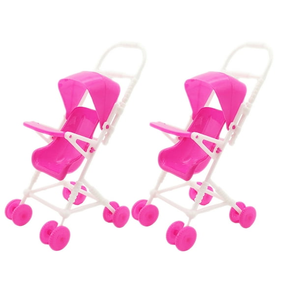 2Pcs Baby Doll Stroller Baby Doll Role Play Pushchair Children Baby Doll Stroller Toy