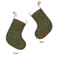 thumbnail image 3 of Balery Red Snake Pattern Christmas Stockings with Initials, 18" Large Knit Christmas Stocking,Xmas Stocking for Kids, Holiday and Family Stocking, 3 of 7