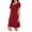 Wine, variant on Lolmot Summer Dresses for Women 2023 Short Sleeve Crewneck V-Neck Buttons Cardigan Sleeping Skirt Loose Soft Casual Home Dresses
