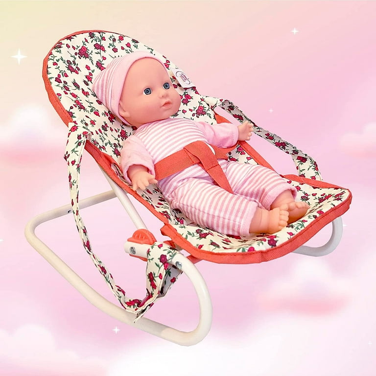 Baby Doll Bouncer Wooden High Chair For Baby Doll Doll Bouncer