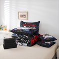 thumbnail image 5 of Manfei 7-Piece Gothic Skeleton Comforter Set, King - Halloween & Rustic Floral, 5 of 7