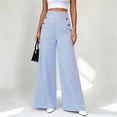thumbnail image 5 of Lnmiateer Elegant High Waist Wide Leg Pants for Women Draped Loose Silhouette Solid Color Casual Dress Trousers Party Dinner Autumn Winter, 5 of 5