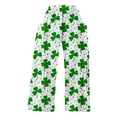 thumbnail image 4 of Delayuji Womens Pants Fashion Four Leaf Clover Print Casual Comfortable Wide Leg Pants Spring Outfits S-5XL, 4 of 4