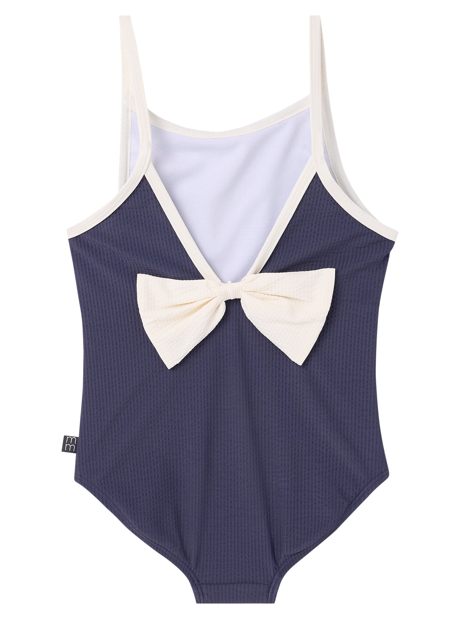 Modern Moments by Gerber Baby and Toddler Girl One-Piece Swimsuit with Bow, 0/3M-5T