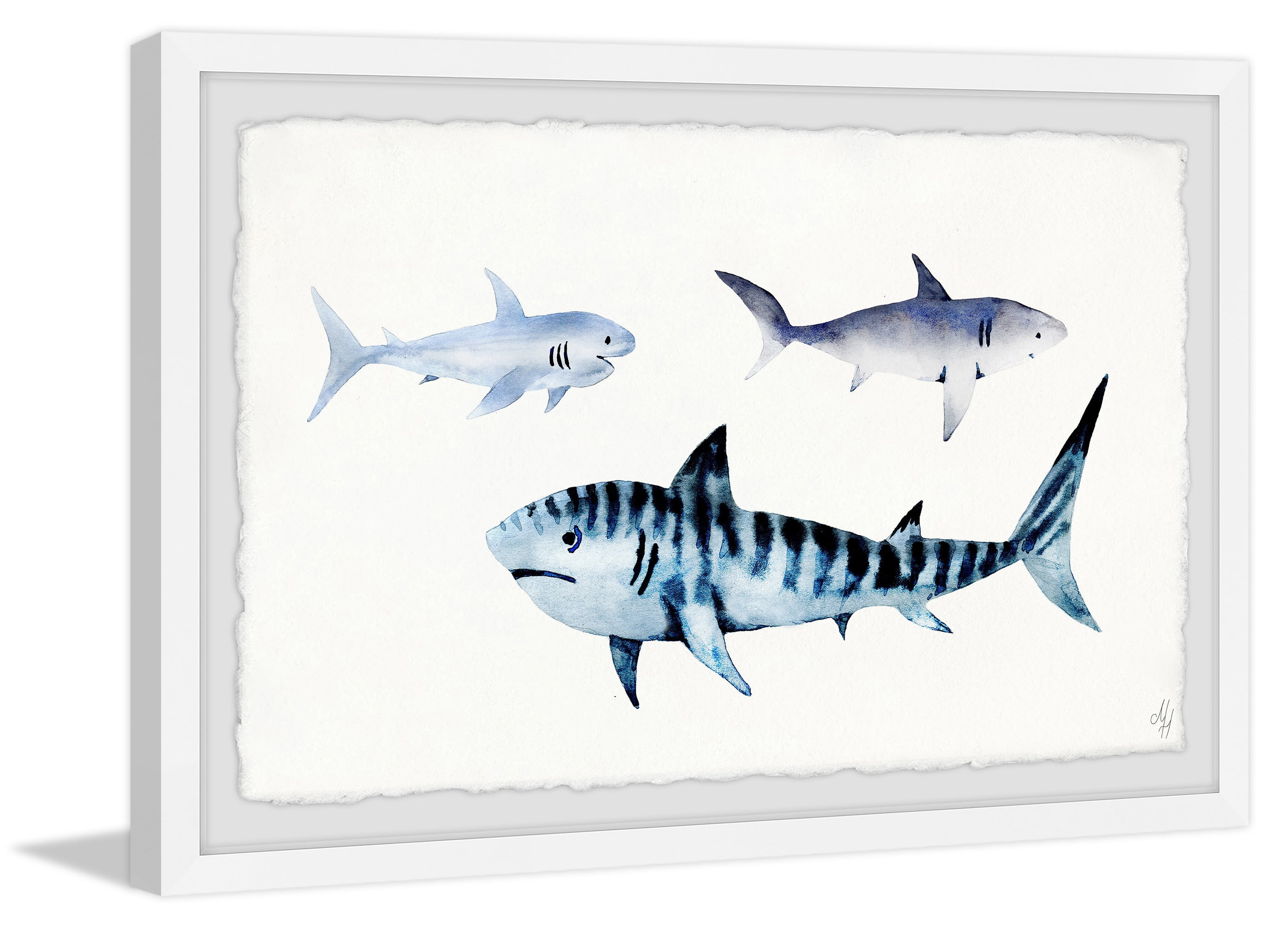 Marmont Hill The Sharks II Framed Wall Art
