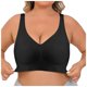 thumbnail image 2 of Sujetador deportivo sin aros ajustable color nude para mujer - Sin aros de acero, tallas grandes, 2 of 7