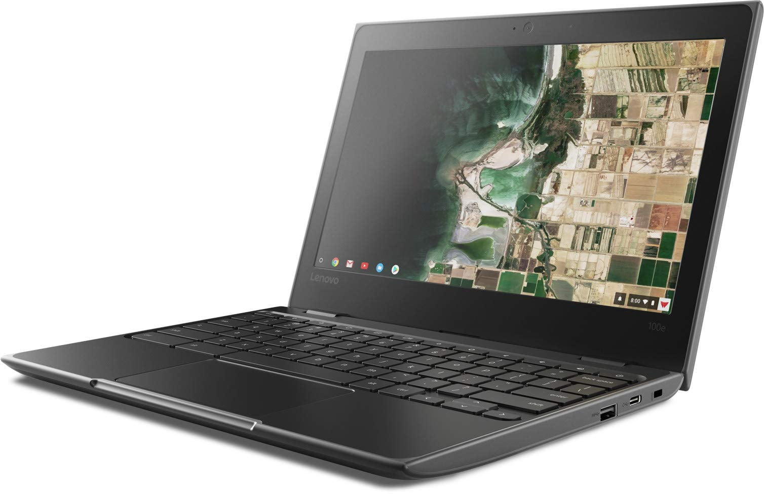 Lenovo 100e Chromebook Gen 4 100e 82W0001EUS 11.6" Chromebook, HD, Octa-core (MediaTek Cortex A76 + Cortex A55), 4 GB, 32 GB Flash Memory, English Keyboard, Graphite Gray