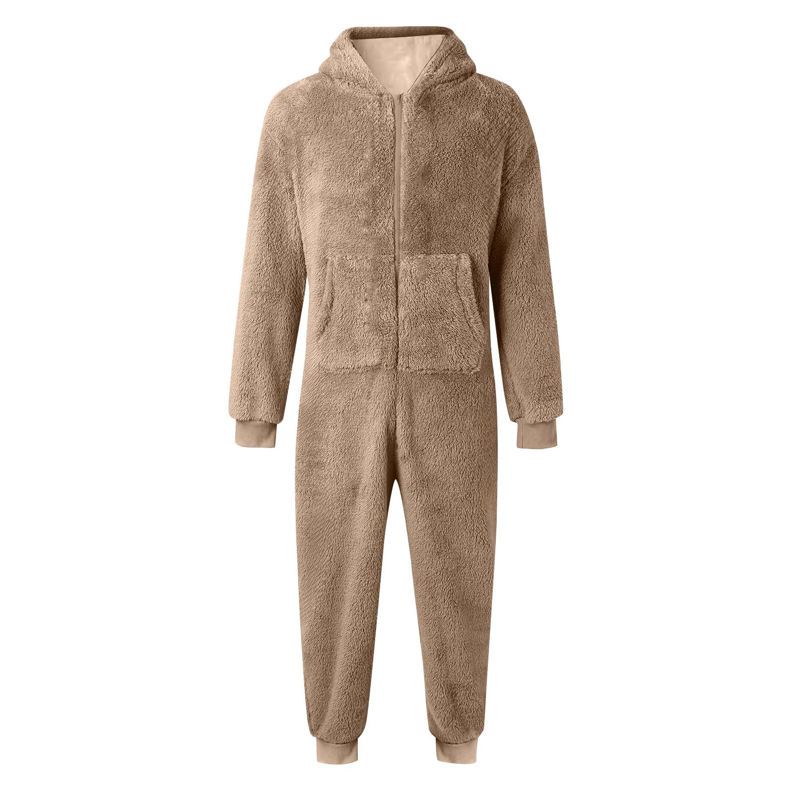 CCRFTGI Fleece Jumpsuit for Chiilren Boys Girls Size 7 Fuzzy Zip Up Hooded Soft Onesie Romper Sherpa Boys Fashion Winter Warm Outfit Complexion 5-6 Years
