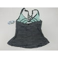 thumbnail image 4 of prAna Kayana Size Extra Small (XS) 32 D-Cup Underwire Tankini Top Black Stripe, 4 of 7