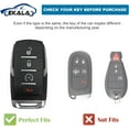 thumbnail image 2 of Key Fob Cover Compatible with Fit for Ram Dodge 1500 2500 3500 2019 2020 2021 2022 2023 2024 5 Button Smart Key Case Shell with Keychain Case Holder Protector,1,white, 2 of 6