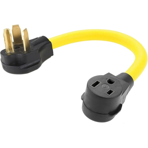 NEMA 10-30P to 6-50R Welder Adapter Cord, 1.5FT 30 Amp Dryer Male Plug to 50 Amp Welder Socket Adapter Cable 250V 10AWG, Fit for Welding Machine EV Charger Generator Connector