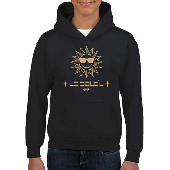 Le Soleil Radiance - Vintage Sun Emoji Graphic Youth's Hoodie