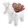 thumbnail image 5 of Flora Bunda Set of 2 Artificial Succulents in Iridescent Unicorn Ceramic Planters, 5 of 7