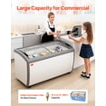 thumbnail image 3 of VEVOR Commercial Ice Cream Display Case, 16.3 Cu.ft Chest Freezer, -19 to 3℉ Temp Adjustable Mobile Top Deep Freezer with 5 Wire Baskets, 3 of 9