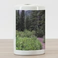 thumbnail image 3 of Landscape Ceramic Toothbrush Holder, Wild Trees Landscape Photography Walkway to Forest Calm Weekend Getaways Scenery, Decorative Versatile Countertop for Bathroom, 4.5" X 2.7", Multicolor, 3 of 4