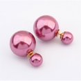 thumbnail image 1 of Double Sided Pearl Stud Earrings, Shiny Pink, 1 of 1
