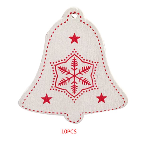 Colgante colgante de adorno de campana pequeña de estrella de corazón de 10 piezas GeweYeeli JR0959-14