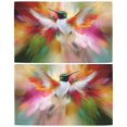 thumbnail image 2 of Vibrant Hummingbird Art Tier Curtains for Kitchen 57x24 Inch Semi Sheer Light Filtering Half Window Curtains 2 Panels, 2 of 8
