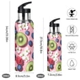 thumbnail image 2 of Yayeee 20oz Insulated Water Bottle Double Wall Stainless Steel with Flip Straw Lid, Pink Kiwi, 2 of 7