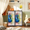 thumbnail image 6 of 4 Drawer Vertical Storage Dresser Abstract colorful shape acoustic Guitar Watercolor painting with Wood Top Fabric Pull Drawers, 6 of 8
