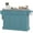 Teal Blue, variant on HOMCOM Multi-functional Rolling Kitchen Island Cart with Cabinets and Drawers, Portable Kitchen Storage Cabinet with Spice Rack, Towel Rack, Knife Rack, Steel Top, Teal Blue