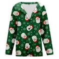 thumbnail image 5 of Tiweut Women's Cardigans Fashion Christmas Button Down Sweater Santa Claus Print Fall Winter Seasonal Holiday Open Front Knit Outerwear Blouses Green,S, 5 of 5