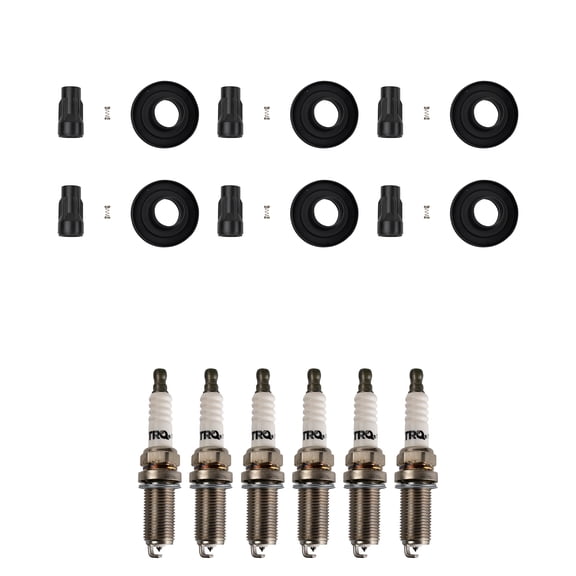 TRQ Ignition Coil Boots & Iridium Spark Plug Kit Set for Ford Lincoln ICA30045 Fits select: 2011-2017 FORD EXPLORER, 2011-2016 FORD F150