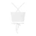 thumbnail image 7 of Public Womens Cropped Tank Tops Trendy Ribbed Sleeveless Square Neck Summer Basic Tops Causal Halter Slim Fit Cross Bandage Shirts White S, 7 of 7