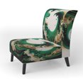 thumbnail image 3 of Designart "Green Spiral Pattern" Upholstered Modern & Contemporary Accent Chair and Abstract Arm Chair - Multiple Color & Pattern, 3 of 7