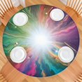 thumbnail image 2 of Colorful Swirl Tie Dye Pattern Round Fitted Tablecloth with Elastic Edge,Dining Table Cover Waterproof,Outdoor Round Tablecloth for Camping,Dining,Indoor and Outdoor, 2 of 7