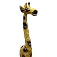 thumbnail image 2 of Albesia Native Wood Tall Hand-crafted Giraffe Statues Striking Designs and Sizes. Nature's Graceful Beauty Engulfs Safari Home Décor All Occassions., 2 of 5
