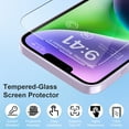 thumbnail image 2 of Venoro 2Pcs for iPhone 14/13 Screen Protector Tempered Glass Films, Clear, 2 of 11