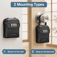 Key Lock Box for House Keys, 4-Digit Combination, Pure Black, 8.82 x 4. ...