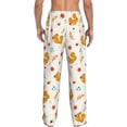 thumbnail image 3 of Goofa Squirrel Maple Leaves And Nuts Printed Soft Pajama Pants for Men, Wide Leg Comfy Casual Lounge Yoga Pants-Small, 3 of 9