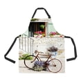thumbnail image 1 of EREHome bicycle Provence France Adjustable Bib Kitchen Apron with Pockets for Women Men, 1 of 2