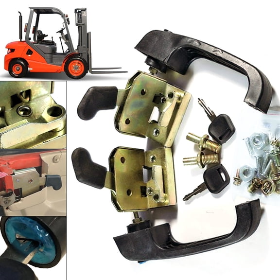 Loader Door Lock Heavy Equipment Universal Door Handle Set Load Door Latch Universal Forklift Tractor and Heavy Equipment Locking Door Handle Set