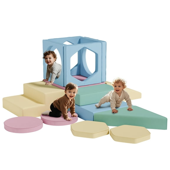 GETYES Foam Climbing Blocks Set for Toddlers, 14-Piece Modular Playset