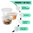 [40 Sets] 12 Oz. Plastic Deli Food Storage Containers with Airtight