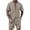 Khaki, variant on Men's Summer 2 Piece Beach Sets Texture Short Sleeve Button Down Knit Shirts and Shorts Vacation Outfits of Men